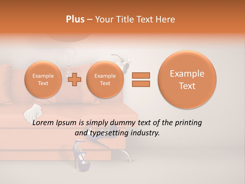 Glove Feminine Shoes PowerPoint Template