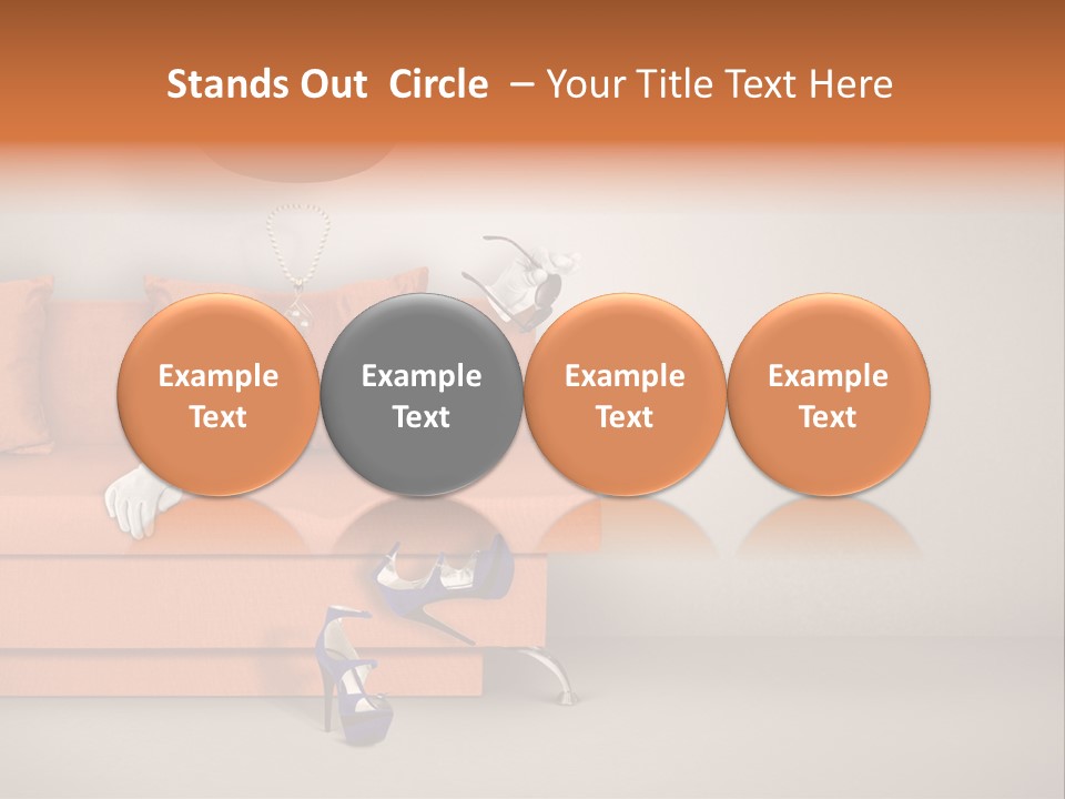 Glove Feminine Shoes PowerPoint Template