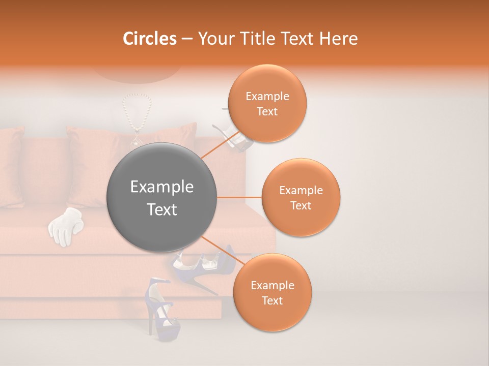 Glove Feminine Shoes PowerPoint Template