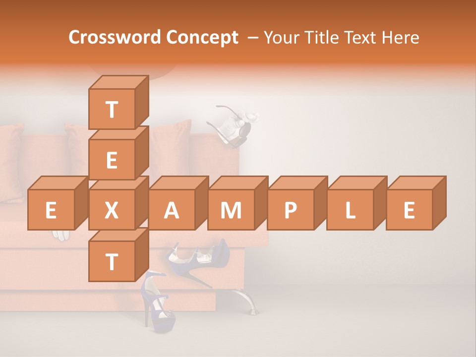 Glove Feminine Shoes PowerPoint Template