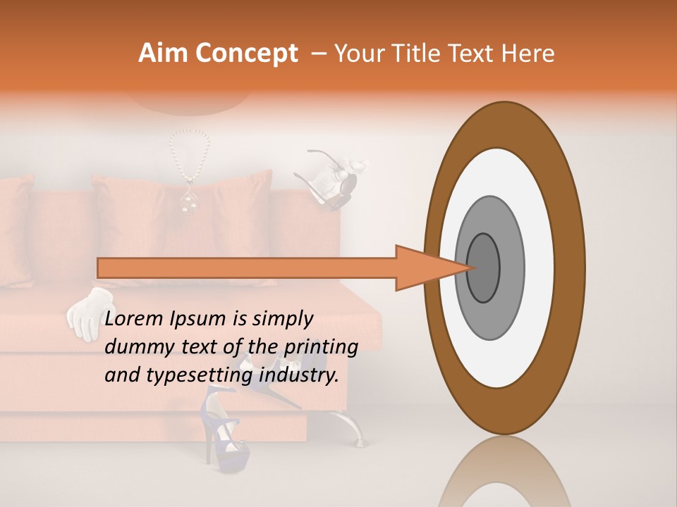 Glove Feminine Shoes PowerPoint Template