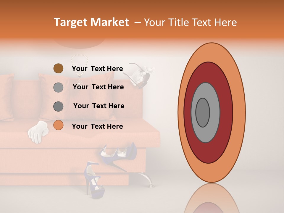 Glove Feminine Shoes PowerPoint Template