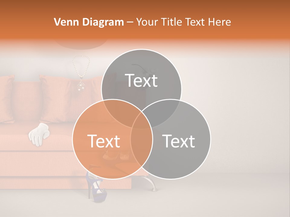 Glove Feminine Shoes PowerPoint Template