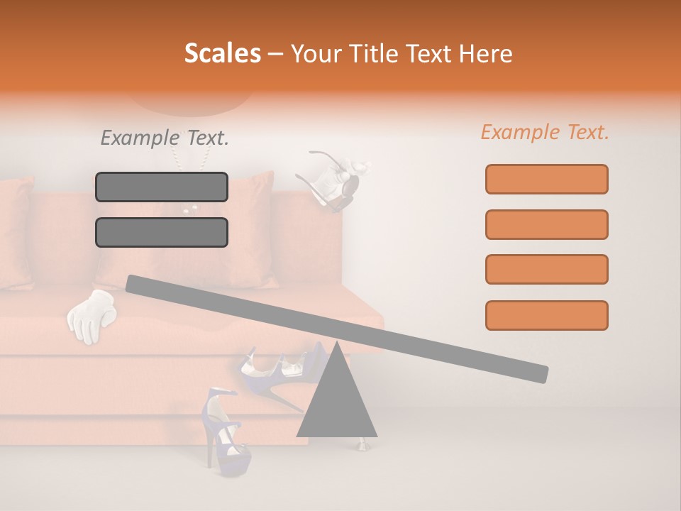 Glove Feminine Shoes PowerPoint Template