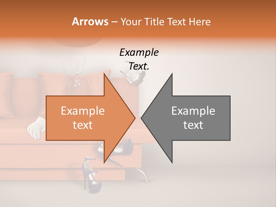 Glove Feminine Shoes PowerPoint Template