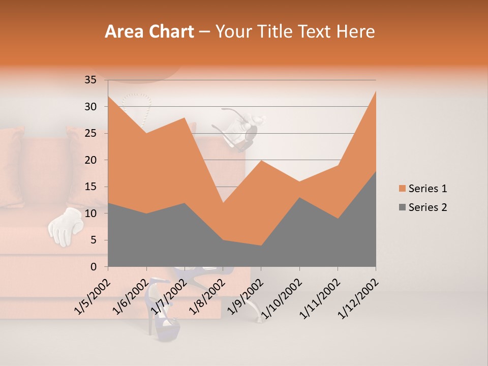 Glove Feminine Shoes PowerPoint Template