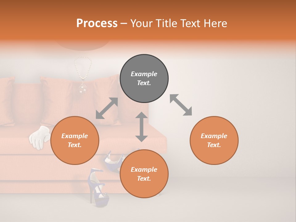 Glove Feminine Shoes PowerPoint Template