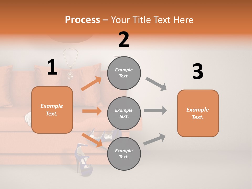 Glove Feminine Shoes PowerPoint Template