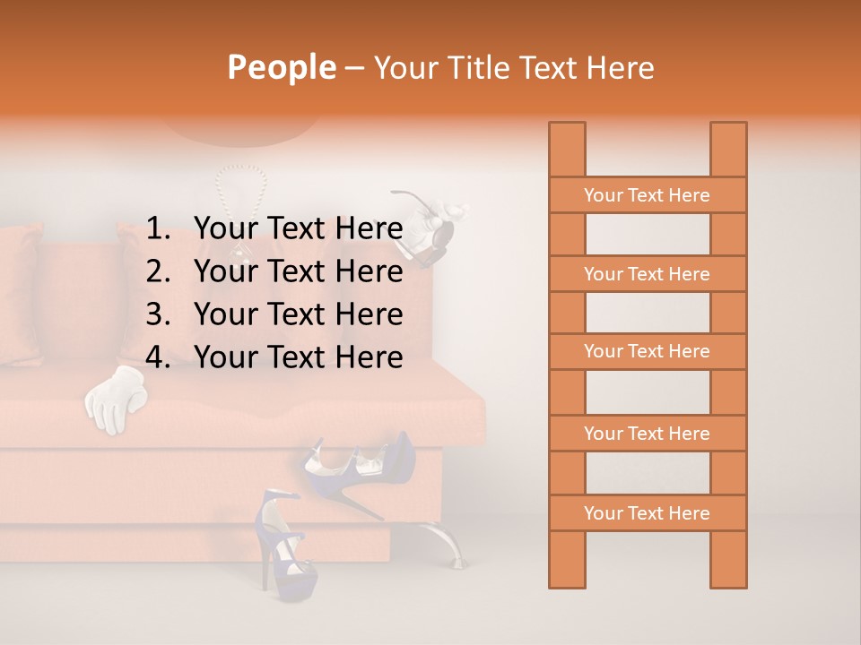 Glove Feminine Shoes PowerPoint Template