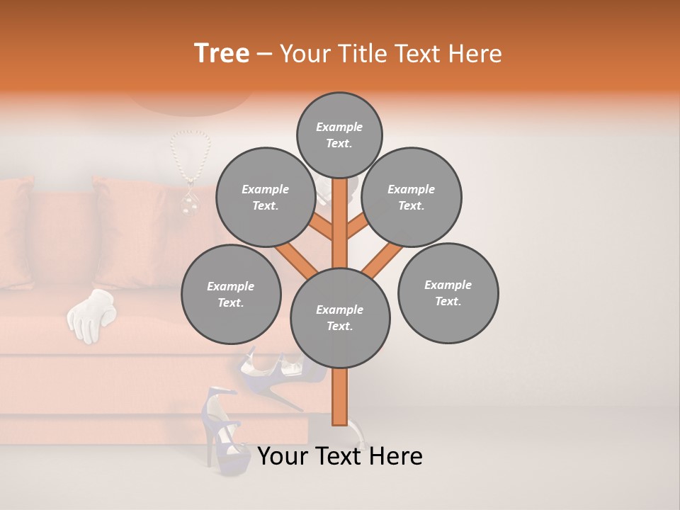 Glove Feminine Shoes PowerPoint Template