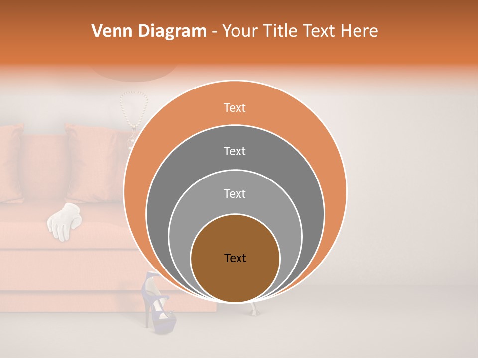 Glove Feminine Shoes PowerPoint Template