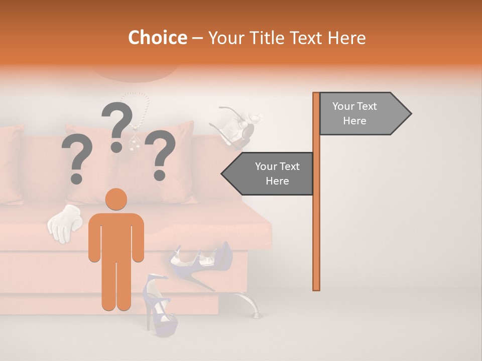 Glove Feminine Shoes PowerPoint Template