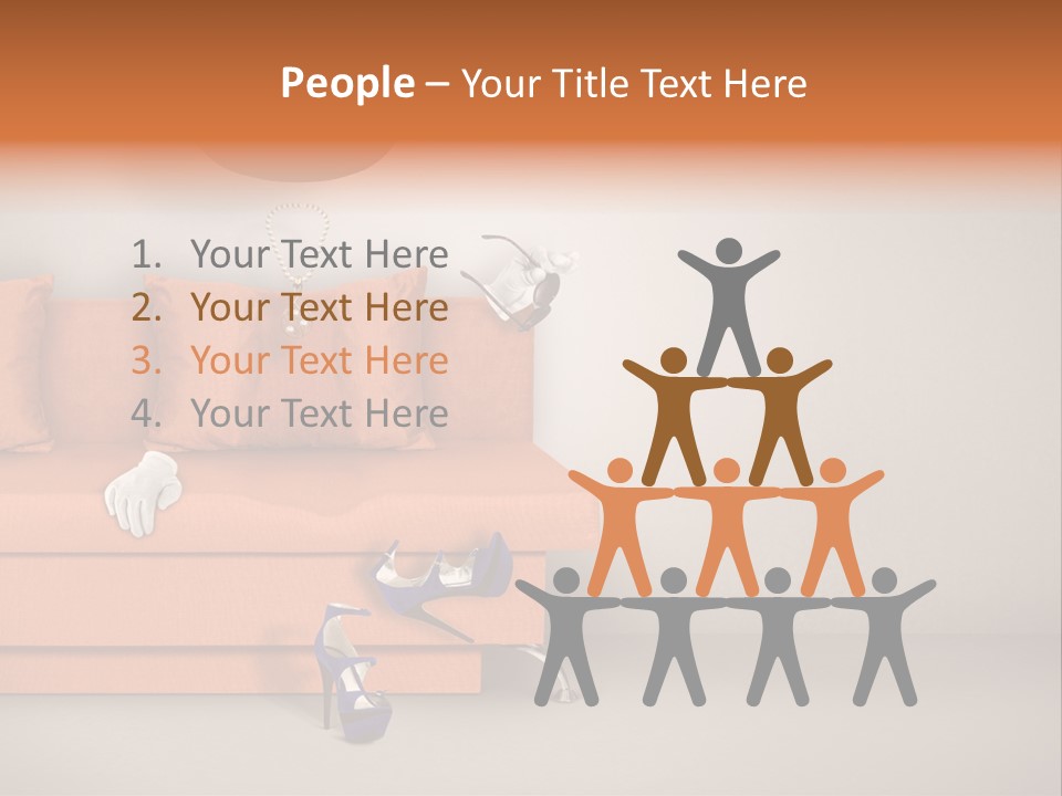 Glove Feminine Shoes PowerPoint Template