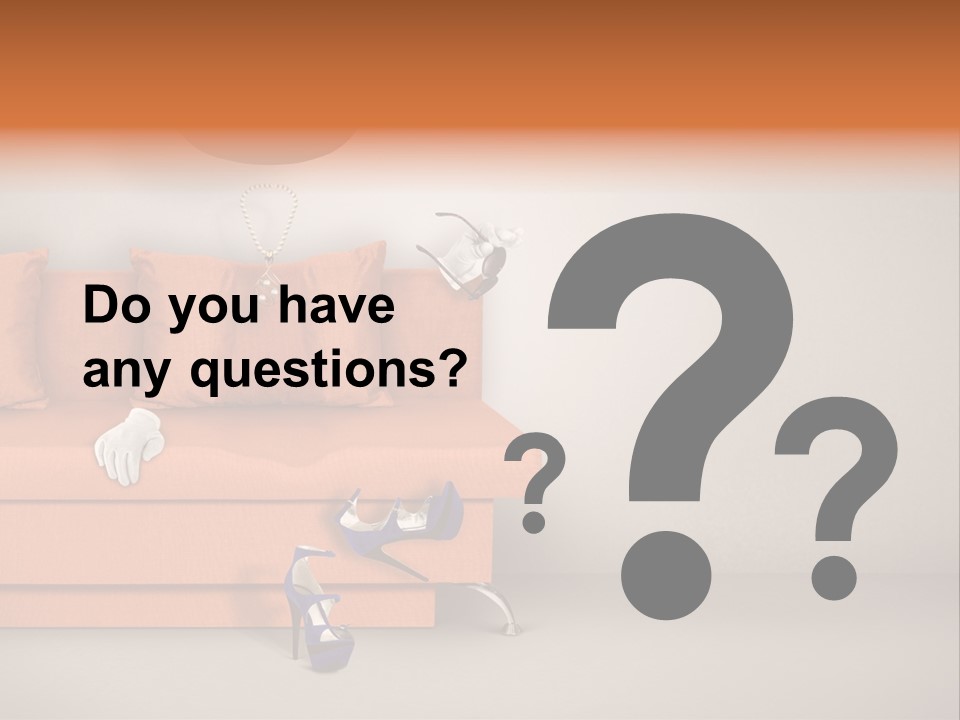 Glove Feminine Shoes PowerPoint Template