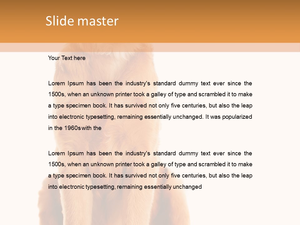 Retriever Golden Yellow PowerPoint Template