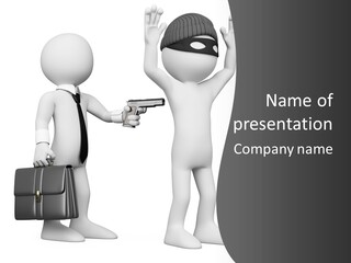 Isolated Render White PowerPoint Template