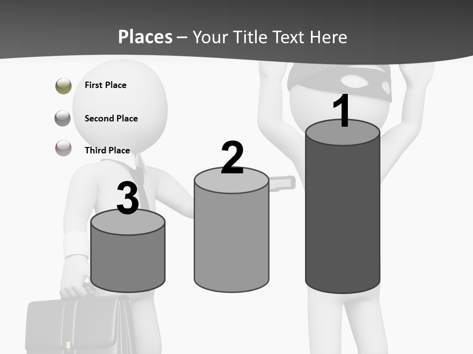 Isolated Render White PowerPoint Template