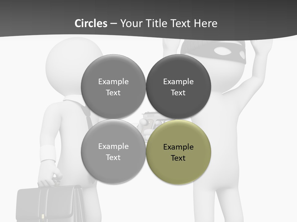 Isolated Render White PowerPoint Template