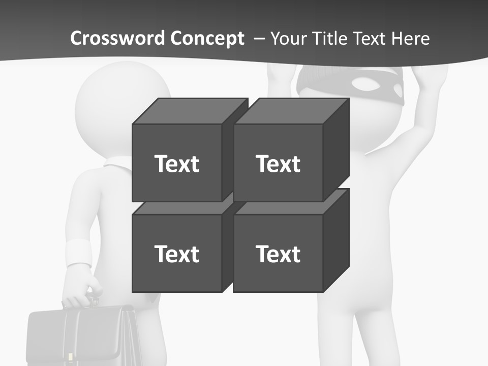 Isolated Render White PowerPoint Template