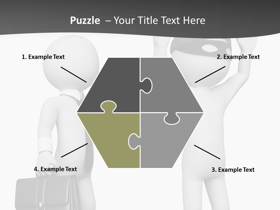 Isolated Render White PowerPoint Template