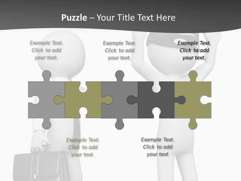 Isolated Render White PowerPoint Template