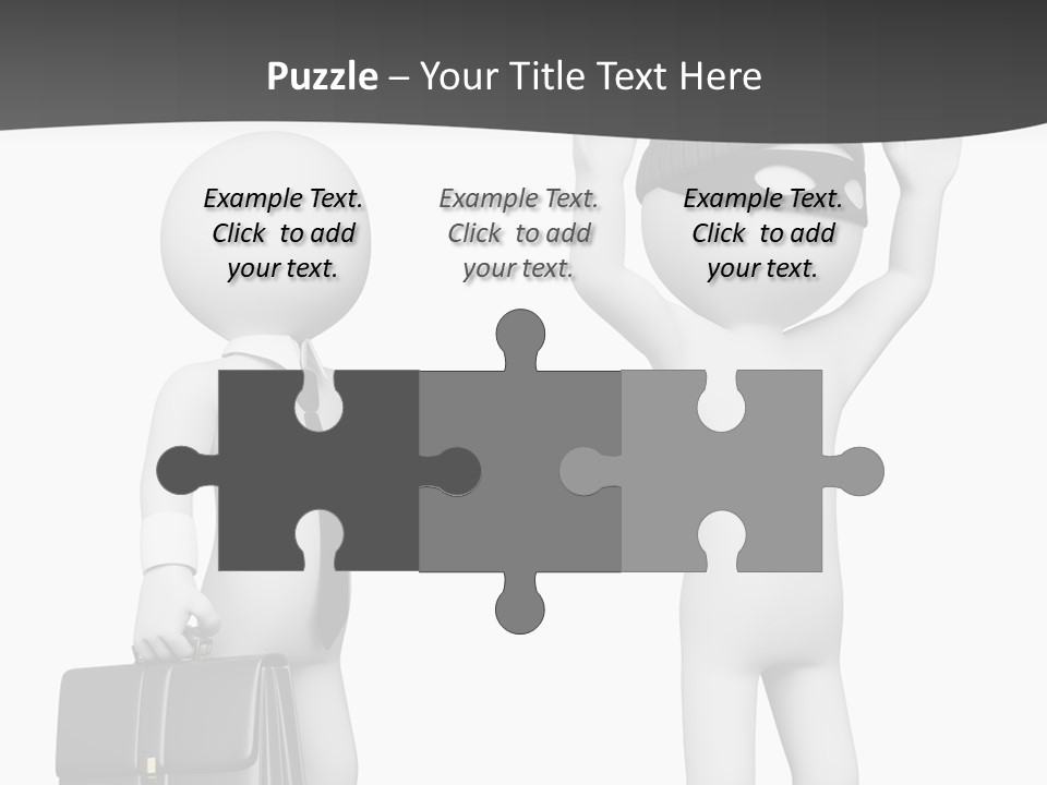 Isolated Render White PowerPoint Template