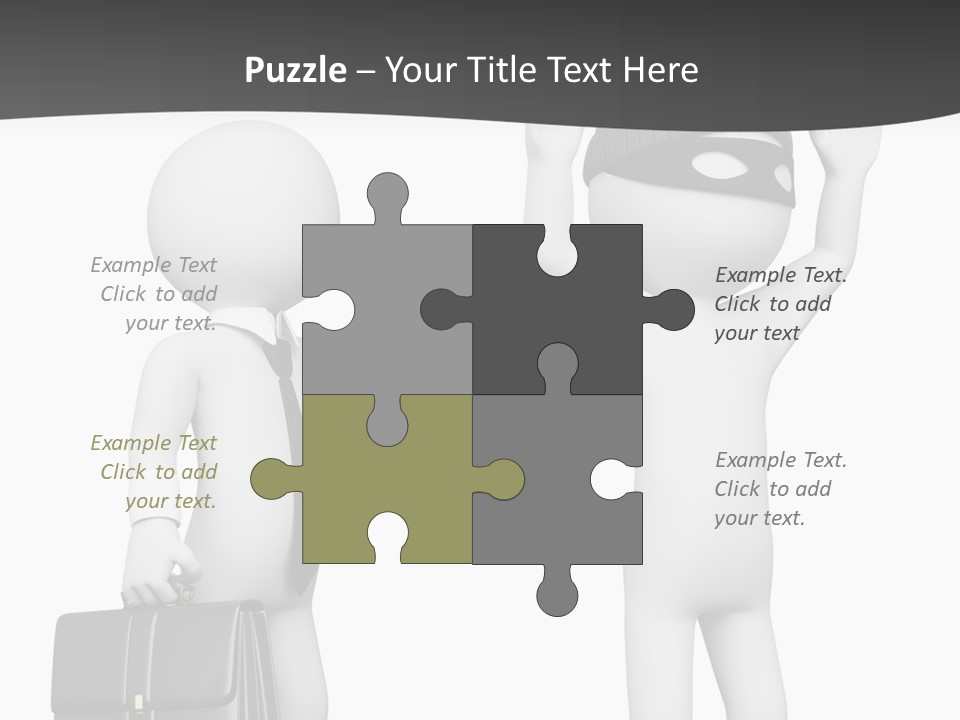 Isolated Render White PowerPoint Template