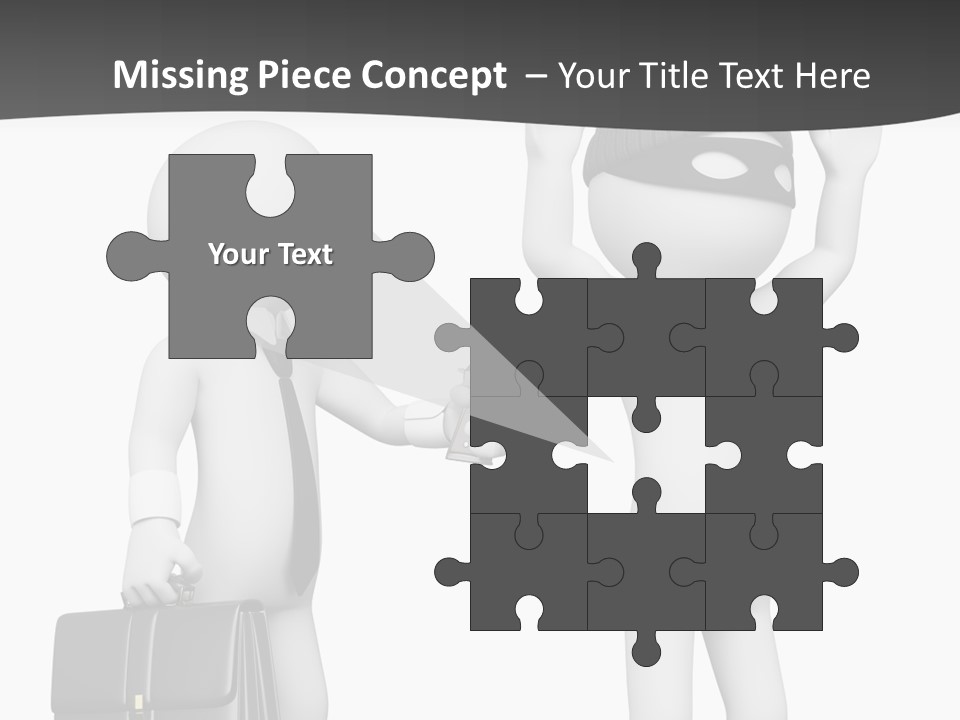 Isolated Render White PowerPoint Template