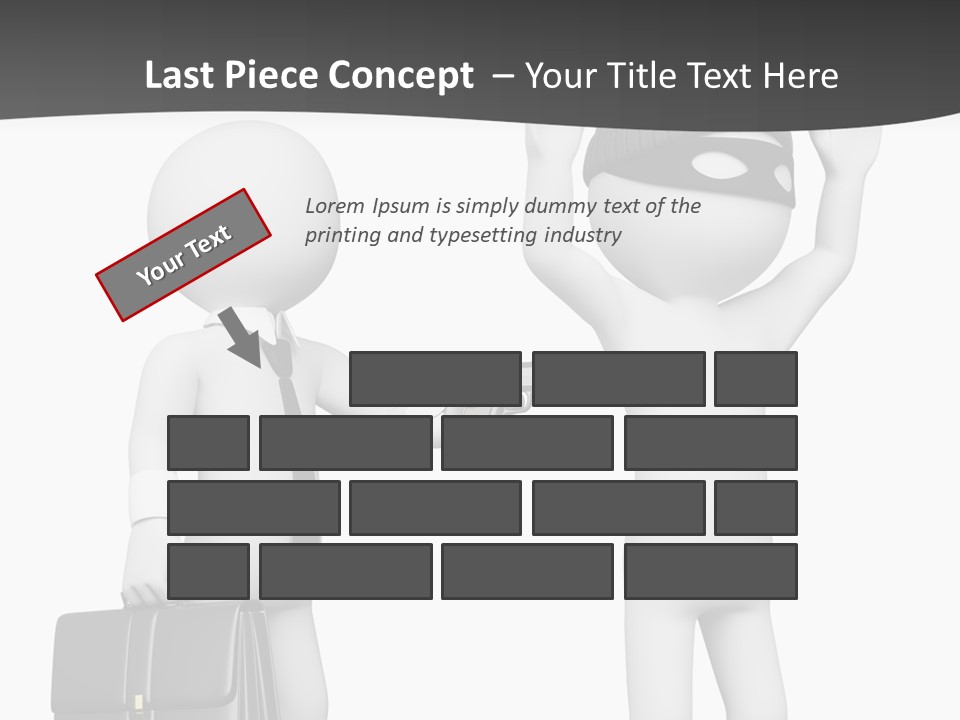 Isolated Render White PowerPoint Template