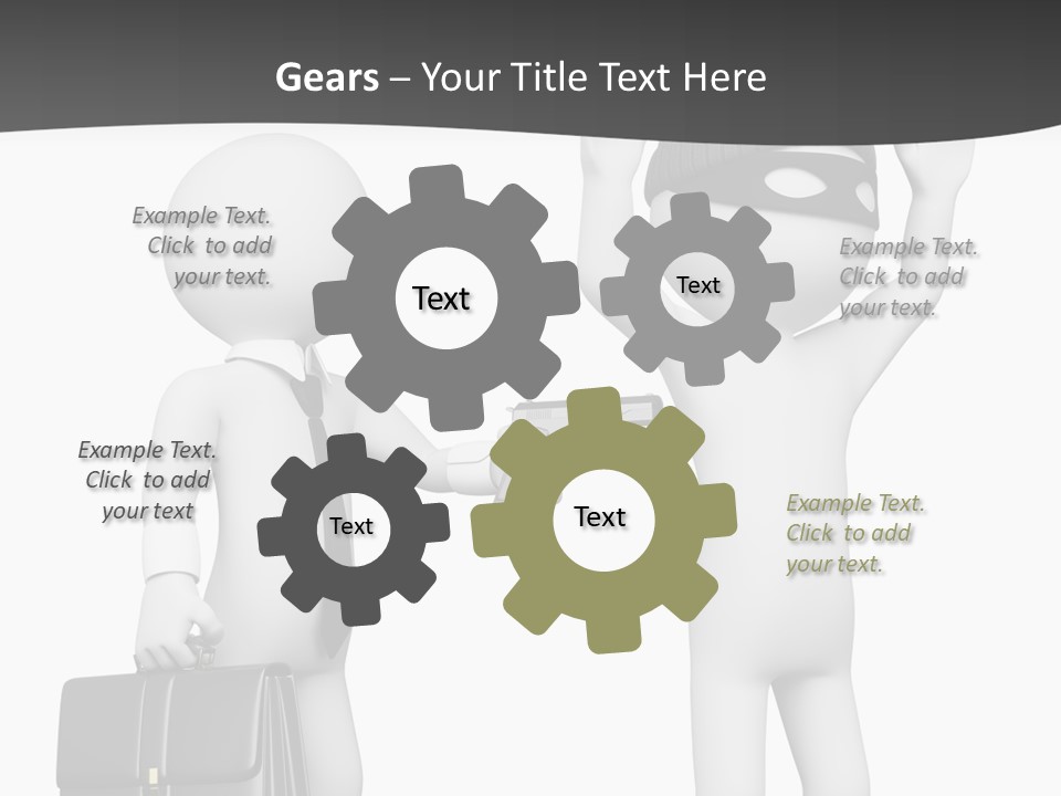 Isolated Render White PowerPoint Template