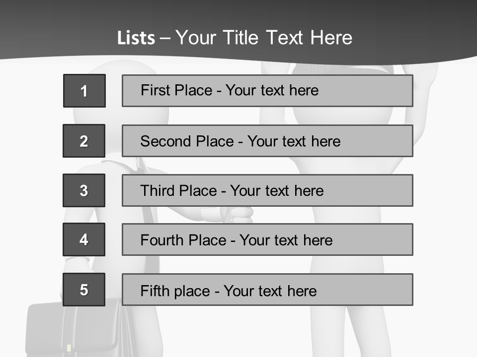 Isolated Render White PowerPoint Template