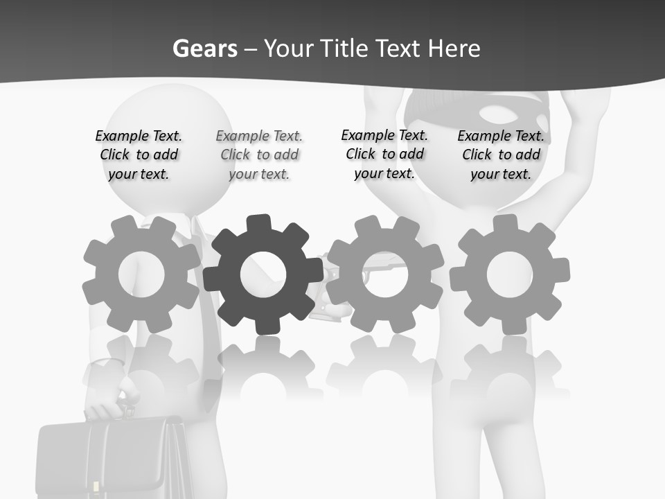 Isolated Render White PowerPoint Template