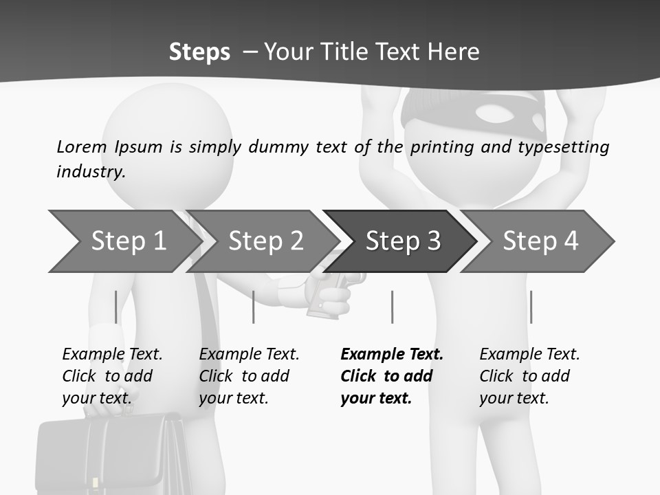 Isolated Render White PowerPoint Template