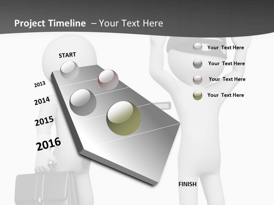 Isolated Render White PowerPoint Template
