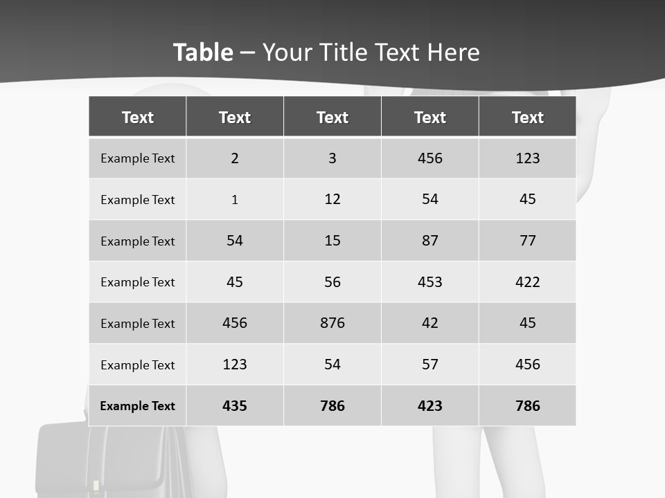 Isolated Render White PowerPoint Template