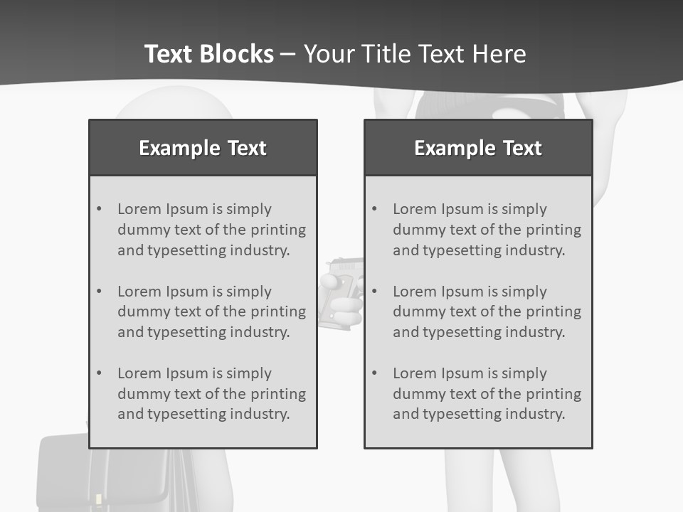 Isolated Render White PowerPoint Template