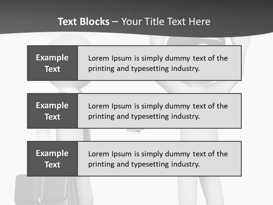Isolated Render White PowerPoint Template