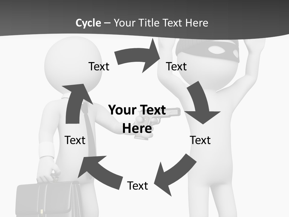 Isolated Render White PowerPoint Template