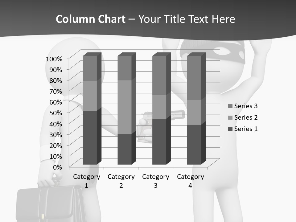 Isolated Render White PowerPoint Template