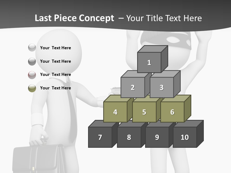 Isolated Render White PowerPoint Template