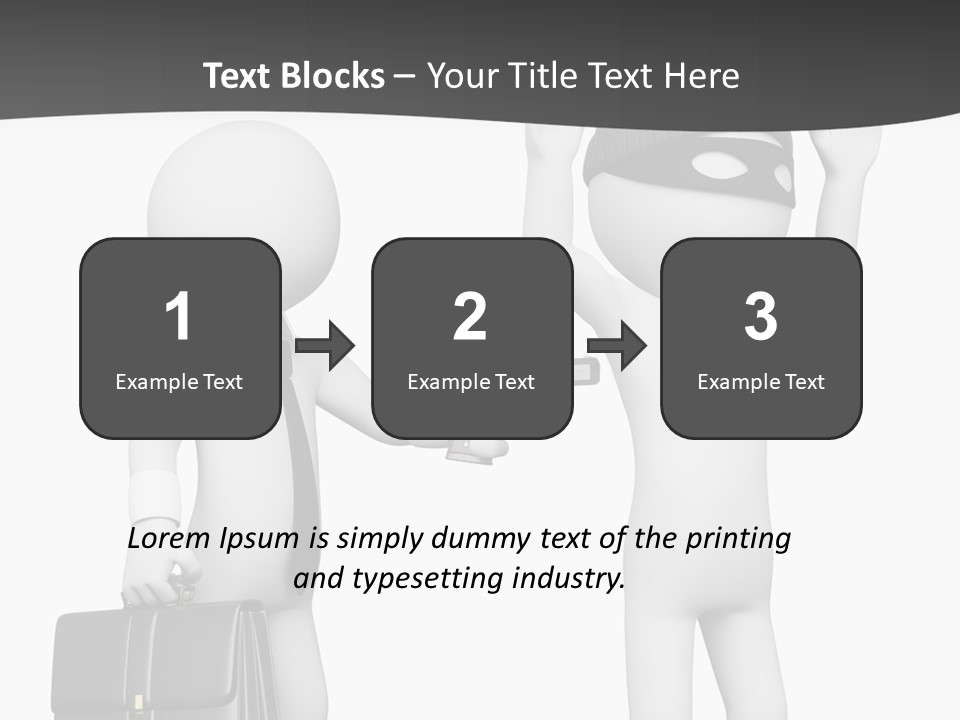 Isolated Render White PowerPoint Template