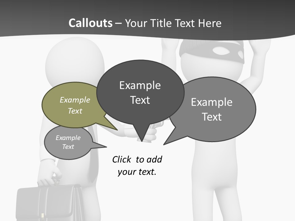 Isolated Render White PowerPoint Template