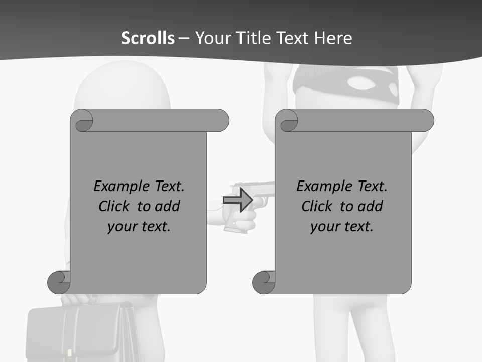 Isolated Render White PowerPoint Template