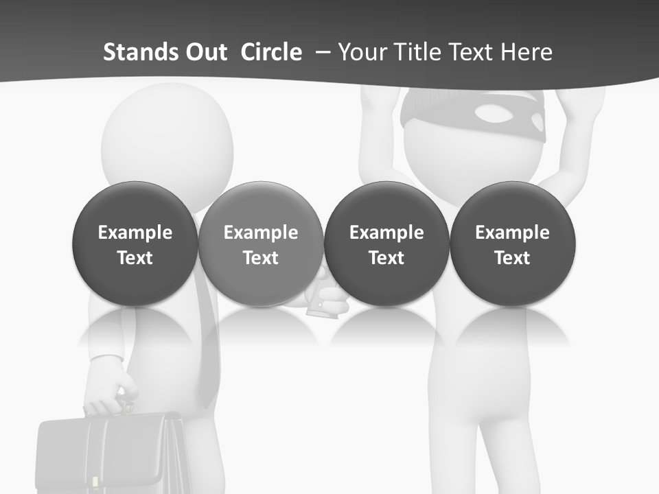 Isolated Render White PowerPoint Template