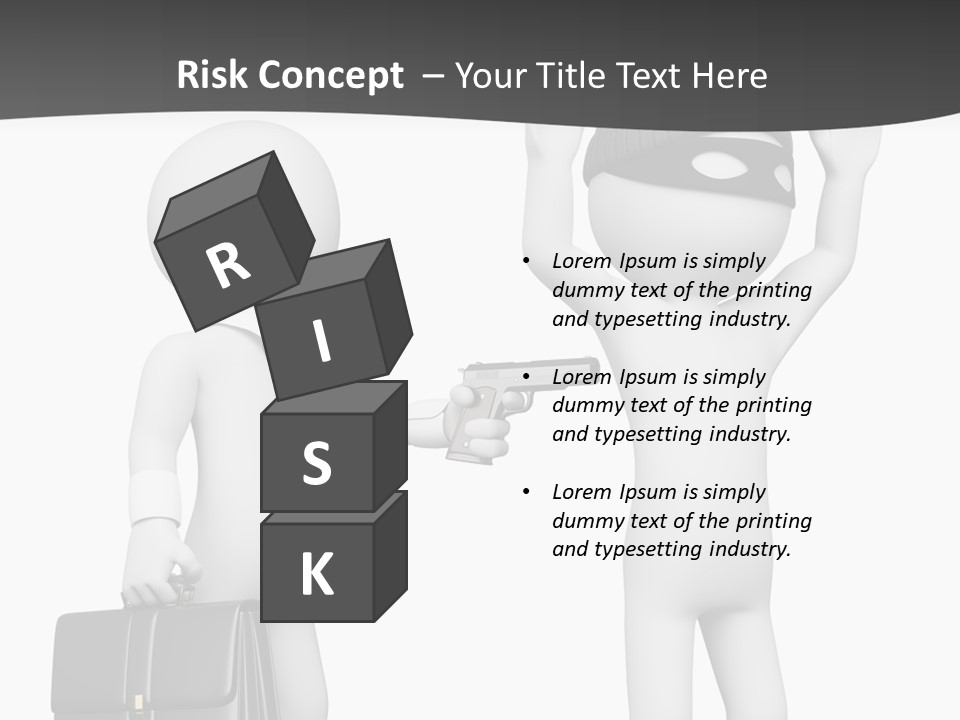 Isolated Render White PowerPoint Template