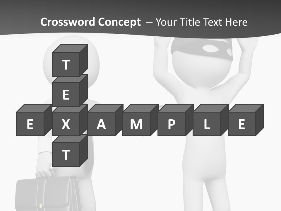 Isolated Render White PowerPoint Template