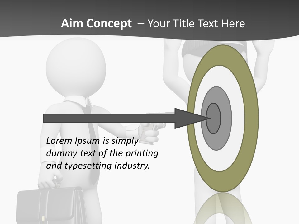 Isolated Render White PowerPoint Template