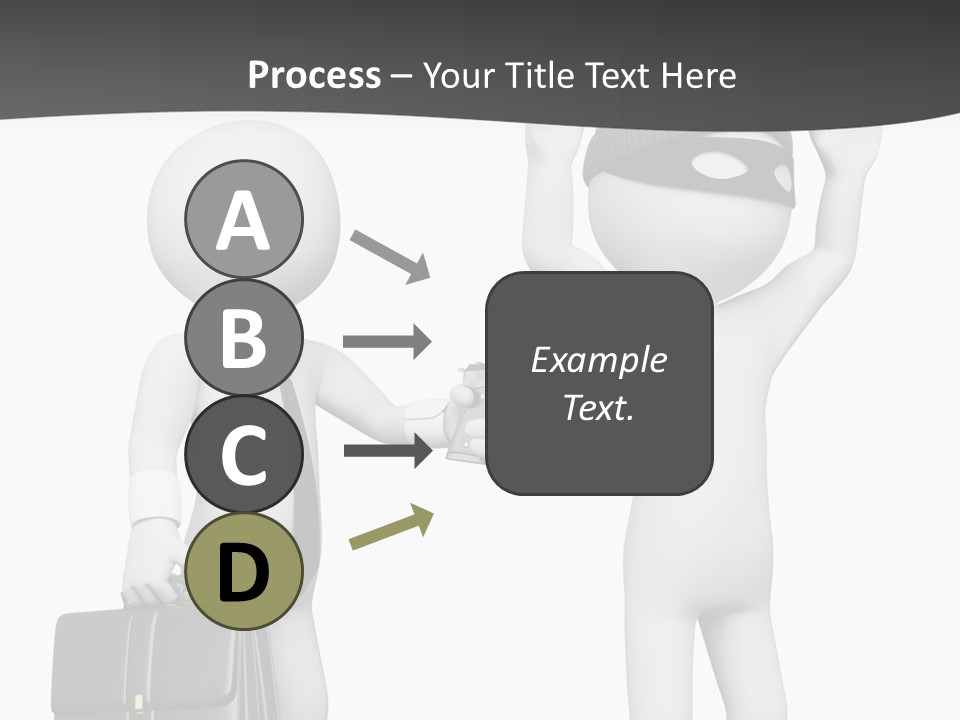 Isolated Render White PowerPoint Template