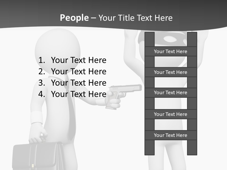 Isolated Render White PowerPoint Template