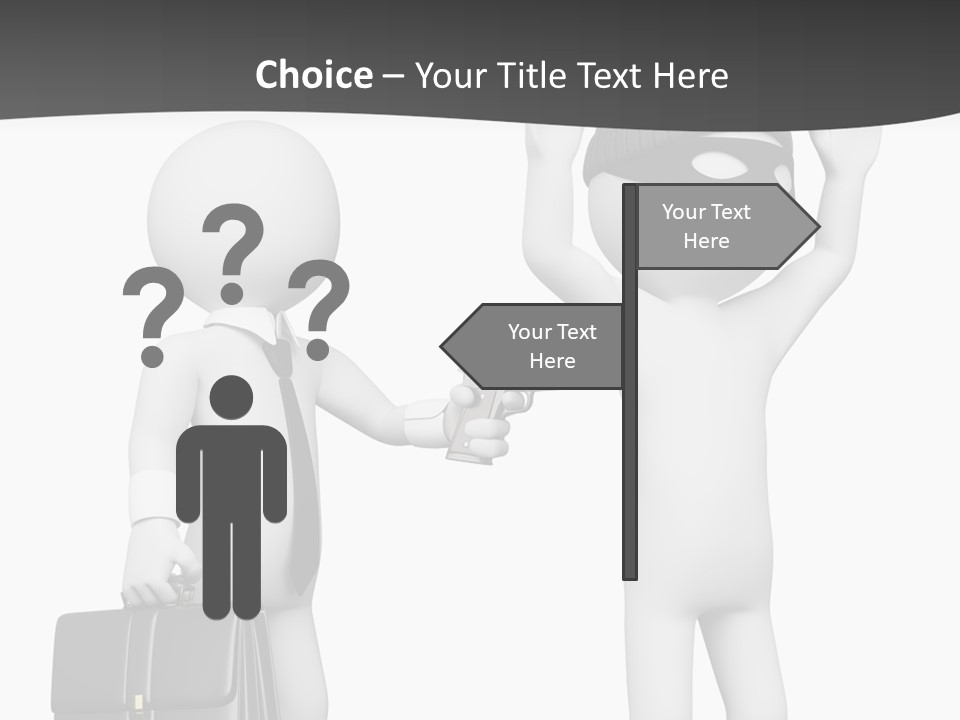 Isolated Render White PowerPoint Template